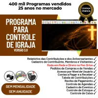 Programa para Controle de Igrejas com Financeiro v3.0 Plus — imagem principal