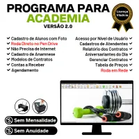 Programa para Academia com Agendamento e Contrato v2.0 — imagem principal