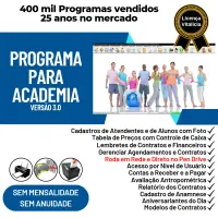 Programa para Academia com Agendamento, Contrato e Financeiro v3.0 Plus — imagem principal