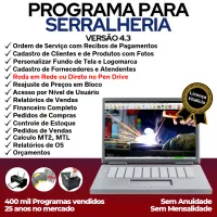 Programa Ordem de Serviço Serralheria com Vendas e Financeiro v4.3 — imagem principal