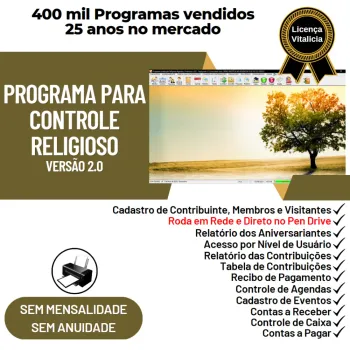 Programa para Controle Religioso com Financeiro v2.0