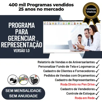 Programa para Gerenciar Representação e Pedido de Vendas v1.0