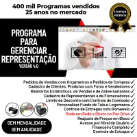 Programa para Gerenciar Representação, Pedido de Vendas e Financeiro v4.0 PLUS + — imagem principal