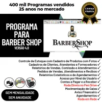 Programa BarberShop, Agendamento, Vendas e Financeiro v4.0 Plus — imagem principal
