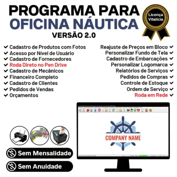 Programa Ordem de Serviço para Oficina Nautica + Vendas e Financeiro v2.0