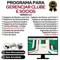 Programa para Gerenciar de Clube, Agendamento e Financeiro v2.0 — imagem principal