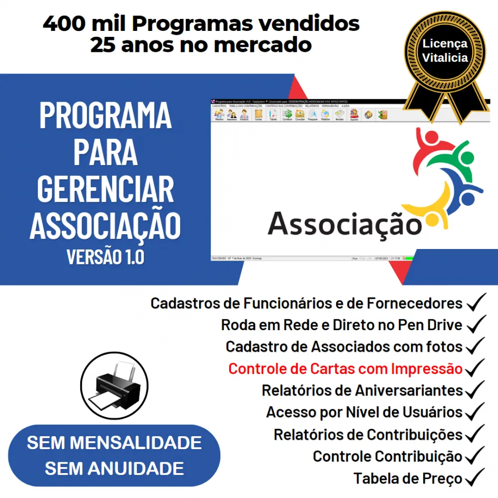 Programa para Gerenciar Associação v1.0