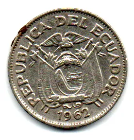 Equador - 1962 - 20 Centavos - C/ Oxidação