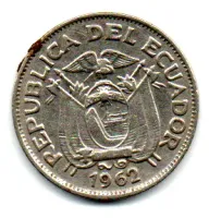 Equador - 1962 - 20 Centavos - C/ Oxidação