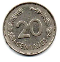 Equador - 1962 - 20 Centavos - C/ Oxidação - Foto 2