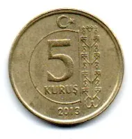 Turquia - 2013 - 5 Kurus