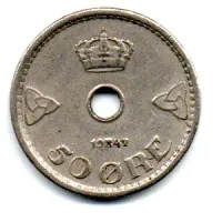 Noruega - 1947 - 50 Ore