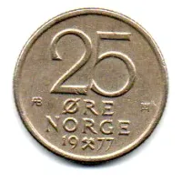Noruega - 1977 - 25 Ore