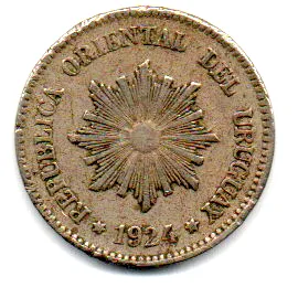 Uruguai - 1924 - 2 Centésimos