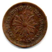 Uruguai - 1943 - 2 Centésimos