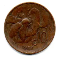 Itália - 1922 - 10 Centesimi