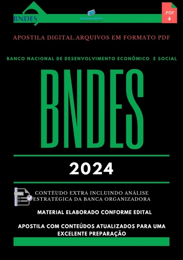 Apostila BNDES 2024 Analista ENGENHARIA - Teoria + Provas