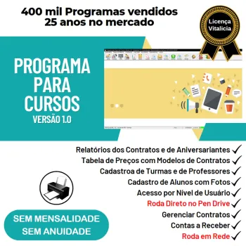 Programa para Cursos com Controle de Contratos v1.0