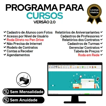 Programa para Cursos com Agendamento e Contrato v2.0