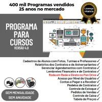 Programa para Cursos com Agendamento, Contrato, Financeiro e Vendas v4.0 Plus — imagem principal