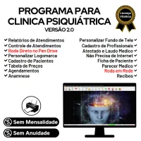 Programa Gerenciar Clinica Psiquiatrica v2.0 — imagem principal