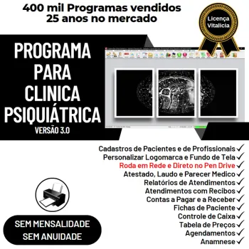 Programa Gerenciar Clinica Psiquiatrica + Financeiro v3.0 Plus