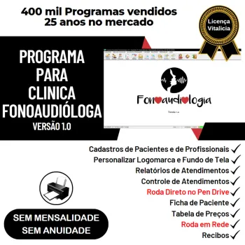 Programa Gerenciar Clinica Fonoaudióloga v1.0