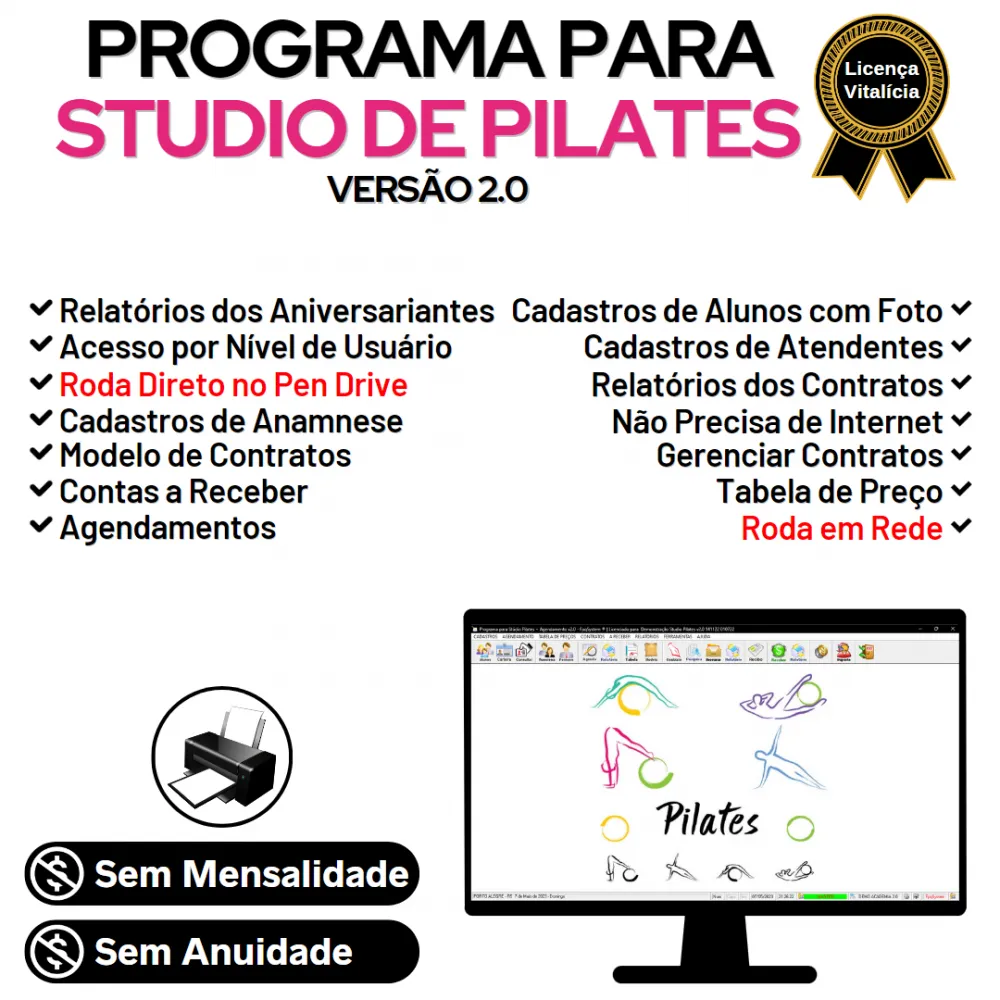 Programa para Gerenciar Studio de Pilates com Agendamento v2.0
