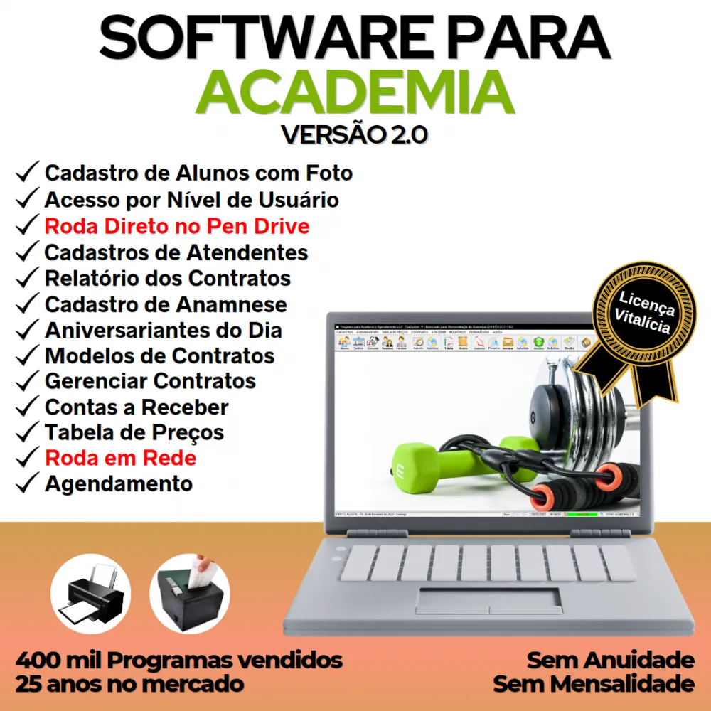 Software para Academia com Agendamento e Contrato v2.0