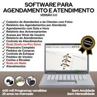 Software Agendamento, Vendas, Compras Atendimento e Financeiro v3.0 — imagem principal