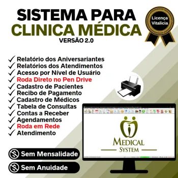 Sistema Consultório, Clinica Médica com Agendamento v2.0