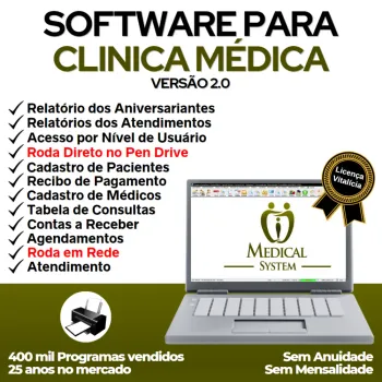 Software Consultório, Clinica Médica com Agendamento v2.0