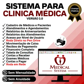 Sistema Consultório e Clinica Médica com Agendamento e Financeiro v3.0