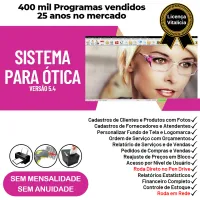 Sistema para Ótica e Relojoalheria, Serviços, Vendas, Financeiro e Estatística v5.4 Plus — imagem principal