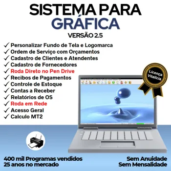 Sistema OS Gráfica Rápida com Produtos e Orçamentos v2.5