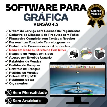 Software OS Gráfica Rápida, Vendas e Financeiro v4.5
