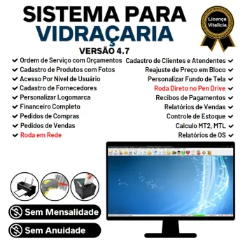 Sistema OS Vidraçaria e Esquadrias com Vendas e Financeiro v4.7