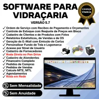 Software OS Vidraçaria e Esquadria com Vendas, Financeiro e Agendamento v5.7 Plus — imagem principal