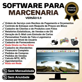 Software Ordem de Serviço Marcenaria com Vendas e Financeiro e Agendamento v5.9