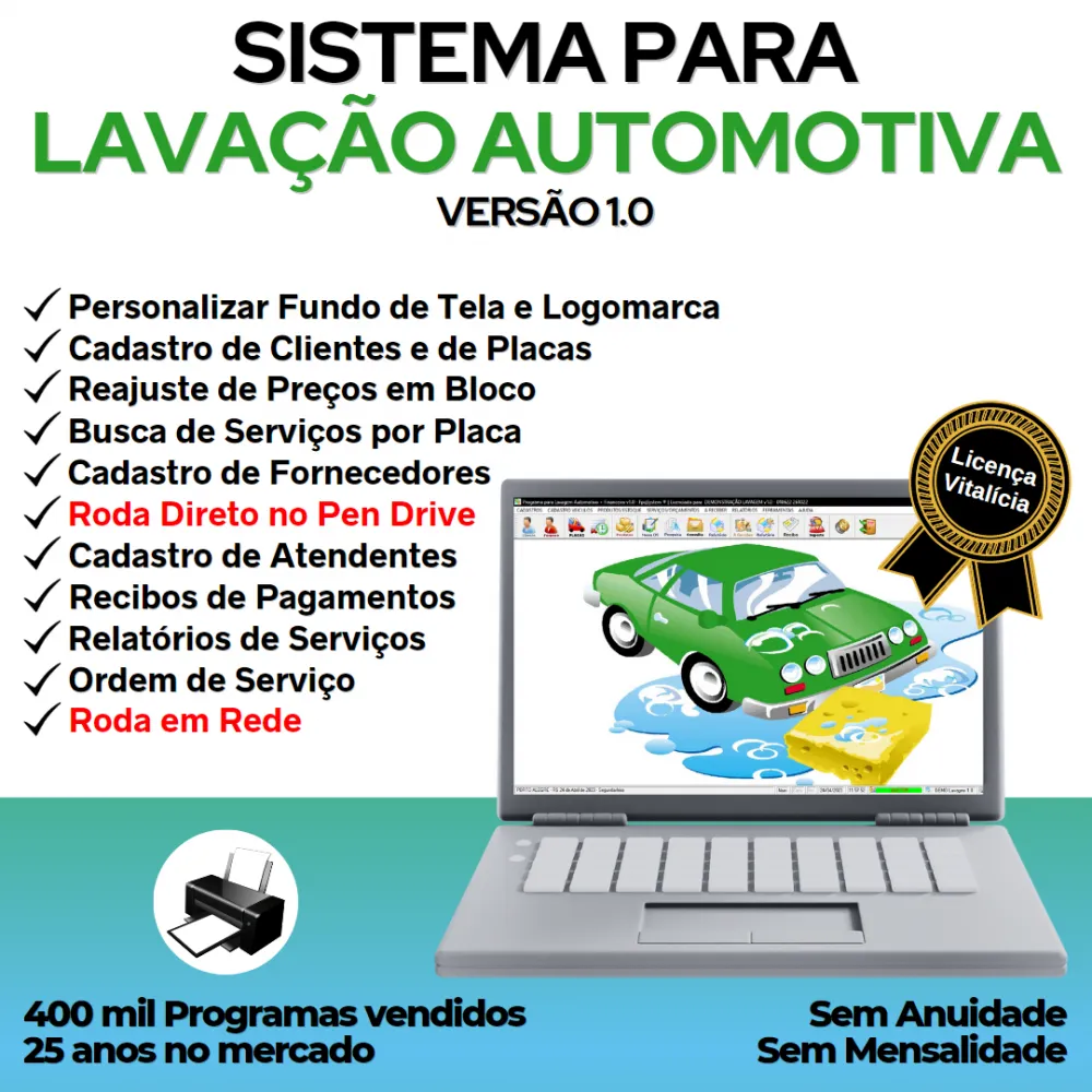 Sistema para Lavagem Automotiva com Ordem de Serviços v1.0