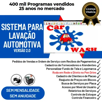 Sistema para Lavagem Automotiva com Ordem de Serviço, Vendas e Financeiro v2.0