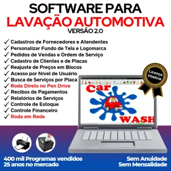 Software para Lavagem Automotiva com Ordem de Serviço, Vendas e Financeiro v2.0