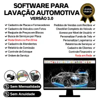 Software para Lavagem Automotiva com Ordem de Serviço, Vendas e Financeiro v3.0 Plus — imagem principal