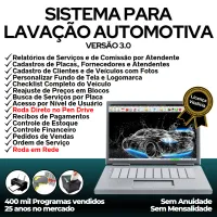 Sistema para Lavagem Automotiva com Ordem de Serviço, Vendas e Financeiro v3.0 Plus — imagem principal