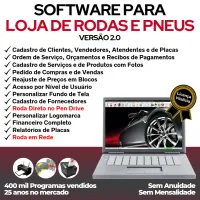 Software para Loja de Rodas e Pneus com Vendas, Estoque e Financeiro v2.0 — imagem principal