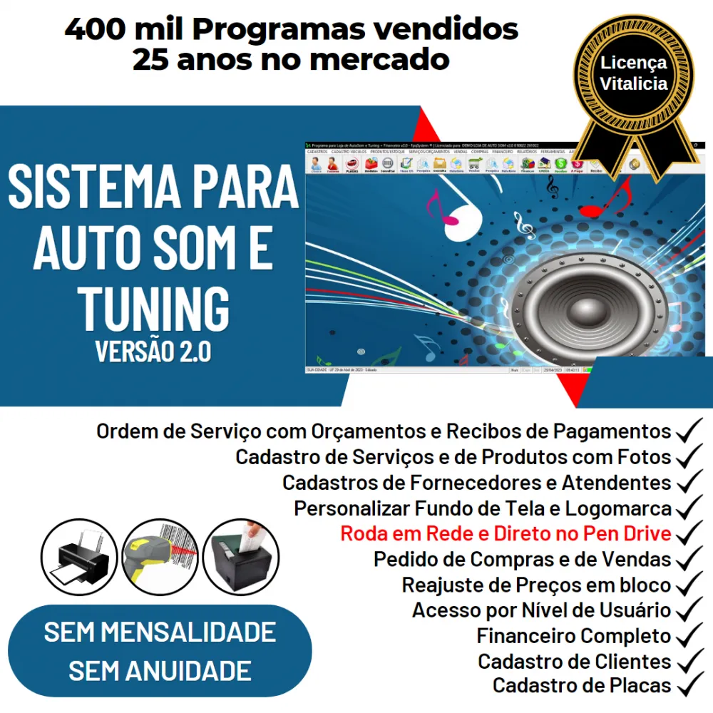 Sistema para AutoSom e Tunning + Vendas e Financeiro v2.0