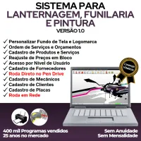 Sistema para Lanternagem, Funilaria, Pintura e Serviços v1.0 — imagem principal