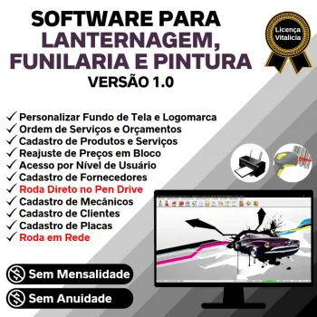 Software para Lanternagem, Funilaria, Pintura e Serviços v1.0