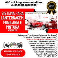 Sistema para Lanternagem, Funilaria, Pintura e Serviços com Financeiro v2.0 — imagem principal