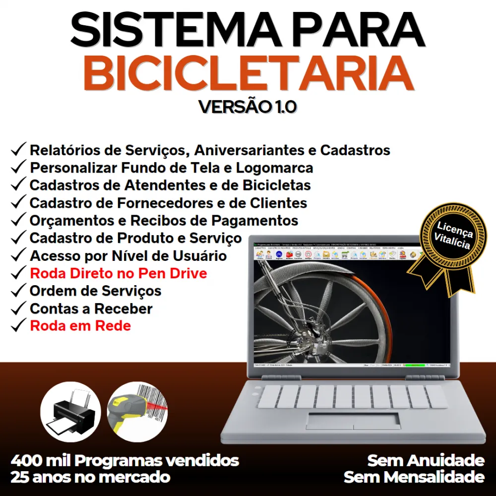 Software para Loja de Bicicletaria com Serviços e Vendas v1.0